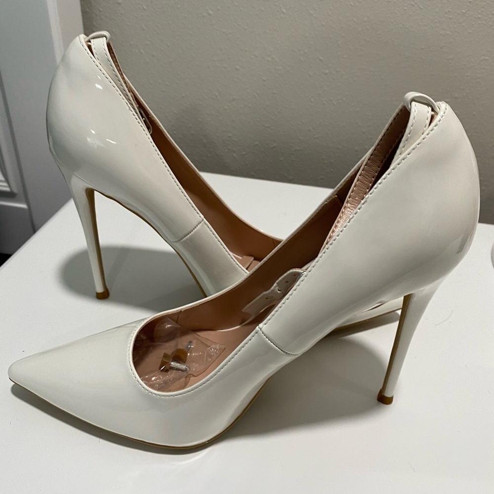 Elegant White Stiletto Heels